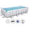 Bestway Piscina Power Steel Rettangolare Telaio Portante Cm.488X244X122H. - kg.100,1- lt.11.532 - filtro sabbia (art.56671)