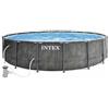 Intex Piscina Prisma Frame Gw Rotonda C/Tel. Portante C/Pompa Cm.457X122H. - capacità lt.16805 - peso kg.73,1 (26742)