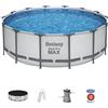 Bestway - Piscina Rotonda Steel Pro max 5612X - 427x122cm con Filtro a Cartuccia