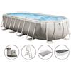 Intex - Piscina prism frame ovale c/tel. portante c/pompa cm.610x305x122h. - capacità lt.18202 - peso kg.130,4 (26798)