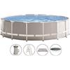 Intex - Piscina prism frame rotonda c/telaio portante c/pompa cm.457x122h. - capacità lt.16805 - peso kg.73,1 (26726)