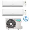 Hisense - Climatizzatore Condizionatore Hi Comfort Wifi R32 Dual Split Inverter 7000 + 12000 btu con u.e. 2AMW42U4RGC Classe a++/a+