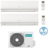 Hisense - Climatizzatore Condizionatore Inverter New Energy Wifi R32 Dual Split 7000 + 7000 btu con u.e. 2AMW42U4RGC Classe a++/a+ Novità 2021