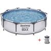 Bestway Piscina steel pro max tonda con telaio portante cm.305x76h. - ø cm.305x76 - capacità lt.4678 - (art.56408) 1 pezzi Bestway