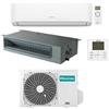 Hisense - Climatizzatore Condizionatore Hi comfort più Canalizzato R32 Dual Split Inverter 7000 + 9000 con u.e. 2AMW42U4RGC novitá Classe a++/a+