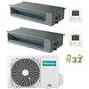Hisense - Climatizzatore Condizionatore Canalizzabile R32 Dual Split Inverter 9000 + 18000 btu con u.e. 3AMW52U4RJC Classe a++/a+