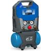 ABAC Compressore d'Aria Portatile Suitcase 6, Compressore Aria Oil-Free con Tubo Flessibile, Manometro Integrato, Pressione Massima 8 Bar, Potenza 1.5 CV, Rumorosità 97 dB LwA