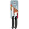 Victorinox Swiss Classic, set di 2 coltelli da bistecca gourmet con lama extra tagliente, nero