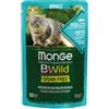Monge Bwild Grain Free Gatto Merluzzo con gamberetti e ortaggi (fagiolini e carote) - 85 g