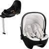 LIONELO Seggiolino Auto con Base MOXIE i-Size Ovetto SET per bambini 40-87 cm, Montaggio ISOFIX, Piede di Supporto, Protezione laterale, Regolazione poggiatesta, Riduttore Dri-Seat