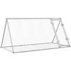 vidaXL Conigliera Argento 200x105x91 cm in Acciaio Zincato gabbia per conigli da esterno casetta per animali casetta per conigli