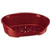 Ferplast Cuccia per Cani e Gatti Cuccia per Cani taglia media 100% plastica riciclata Lettino per Cani lavabile traspirante e antiscivolo Siesta Deluxe, 70,5 x 52 x 23,5 cm., Bordeaux