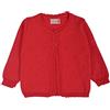Minora - Cardigan per Bambini per Ragazze e Ragazzi, di Alta qualità, Abbigliamento per Bambini, Scollo Rotondo Standard a Maglia, Colore: Rosso, 3-6 Mesi