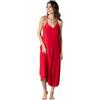 Lovable Copricostume Abito Lungo con Spalline Scollo a V Donna, Rosso, L
