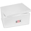 THERM BOX Scatola di polistirolo Thermobox per alimenti e bevande - Scaldabagno e refrigeratore in polistirolo (40x30x21cm - 12,24L volume) Riutilizzabile