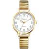 OIDEA Orologio da donna con cinturino elasticizzato: quadrante grande con numeri arabi trasparenti, cinturino elastico, analogico, al quarzo, facile da leggere, luminoso, casual, da lavoro, da donna,