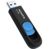 ADATA - Penna di memoria USB 3.0 da 256 GB, UV128, retrattile, senza coperchio, nero e blu