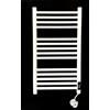 Manissa Scaldasalviette elettrico in acciaio inox, 400 x 720 mm, colore: Bianco