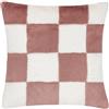 furn. Heya Home Cozee - Federa per cuscino in finta pelliccia a quadri