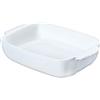 Pyrex Piatto Quadrato in Grigio di Dimensioni 22 x 22 cm, Colore: Bianco, Ceramica, 25x19cm