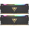 Patriot Ram DIMM DDR4 16GB Pariot Viper Steel 2x8GB 2666 MHz CL 18 nero con LED RGB [PVSR416G320C8K]