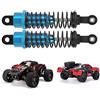 Acouto Ammortizzatore in Metallo per Auto Telecomandato 2 Pezzi 1/16 per 1/16 RC Car 70 Mm Blu 1/16 Carrello Radiocomandato per Auto a Ruote Motrici Anteriore e Posteriore in