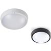 Sovil DORIS PLAFONIERA DA ESTERNO IP65 2 MISURE BIANCA E NERA LED INTEGRATO CCT 3000K-4000K-6500K DI SOVIL