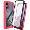 XINNI Cover per Oppo Reno8 Lite 5G(Reno 8 Lite)/OnePlus Nord N20 5G, Protezione Schermo Integrata 360 Gradi Antiurto Custodia, Rugged Doppia Faccia Bumper Trasparente Full Guscio Fronte Retro Case