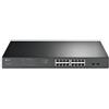 TP-Link TL-SG1218MPE Switch di Rete Gestito Gigabit Ethernet 10-100-1000 Nero Su