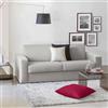 Talamo Italia - Divano letto 2 posti Alena, Sofà Soggiorno con apertura girevole, Tessuto imbottito, Braccioli slim, 100% Made in Italy, Cm 160x95h90, Grigio