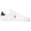 Polo Ralph Lauren per uomo. 809860883003 Sneakers in pelle Heritage Court II bianche, Bianco, Basso, Stringhe, Casual