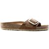 Birkenstock per donna. [1006525] Sandali Madrid Big Buckle in pelle marrone, Basso, Nessuno, Casual
