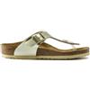 Birkenstock per donna/ragazza. 1015593 Sandali stretti Gizeh Birko-Flor oro metallizzato, Basso, Nessuno, Casual, moda per bambini