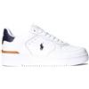 Polo Ralph Lauren per uomo. 809891791004 Sneaker in pelle con logo bianco, Basso, Stringhe, Casual