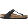 Birkenstock per donna. 43693 Sandali Gizeh Birko-Flor neri, Nero, Basso, Nessuno, Casual