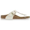 Birkenstock per donna. 1029796 Sandali Gizeh Birko Flor bianchi, Bianco, Basso, Nessuno, Casual