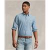Polo Ralph Lauren per uomo. [710792042001] Camicia blu in chambray Custom Fit, Casual, Cotone, Manica lunga