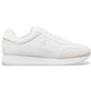 Calvin Klein Jeans per donna. YW0YW01888 Scarpe da ginnastica Tunner retrò bianche, Bianco, Basso, 1 a 3 cm, Stringhe, Casual, Sostenibile