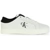 Calvin Klein Jeans per uomo. YM0YM00864 Classiche sneakers basse in pelle bianca con suola preformata, Nero, Bianco, Basso, Stringhe, Casual