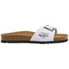 Pepe Jeans per donna. PBS90055 Sandali Bio Single Champion bianchi, Bianco, Basso, Nessuno, Casual, PVC