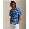 Polo Ralph Lauren per uomo. [710965897001] Camicia in lino stampata blu Classic Fit, Casual, Manica corta