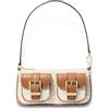 Michael Kors per donna. [32S5GZCU1B] Borsa piccola Zoe con logo beige, Casual, Tela