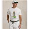 Polo Ralph Lauren per uomo. [710970519001] T-shirt a maniche corte con orso bianco, Casual, Cotone, Manica corta