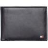 Tommy Hilfiger per uomo. AM0AM00651 Portafoglio pieghevole in pelle nera - 13x2x9,5cm - [1340375], Nero, Casual