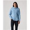 Levi's per uomo. [86625-0065] T-shirt slim fit Battery Housemark blu, Casual, Cotone, Manica lunga