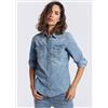 Lois Jeans per donna. [431182313] Camicia di jeans blu a maniche lunghe, Casual, Cotone, Denim, Manica lunga
