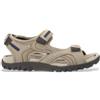GEOX per uomo. U8224D 050AU Sandali Strada marroni, Beige, Basso, Velcro, Casual, Beachwear