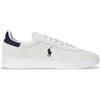 Polo Ralph Lauren per uomo. 809961180001 Pantofole in pelle Bedford bianche, Bianco, Basso, Stringhe, Casual