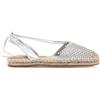 Mustang per donna. 51841 Sandali Arenal argento, Basso, Stringhe, Casual