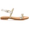 Mustang per donna. 54497 Sandali Maria argento, Basso, Fibbia, Casual